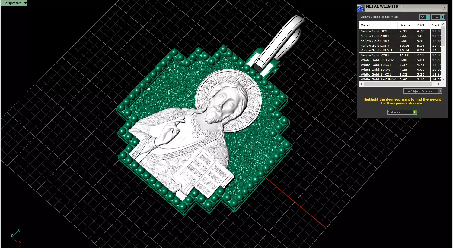 double side Jesus cross protect us pendant model 725 3D print model_2