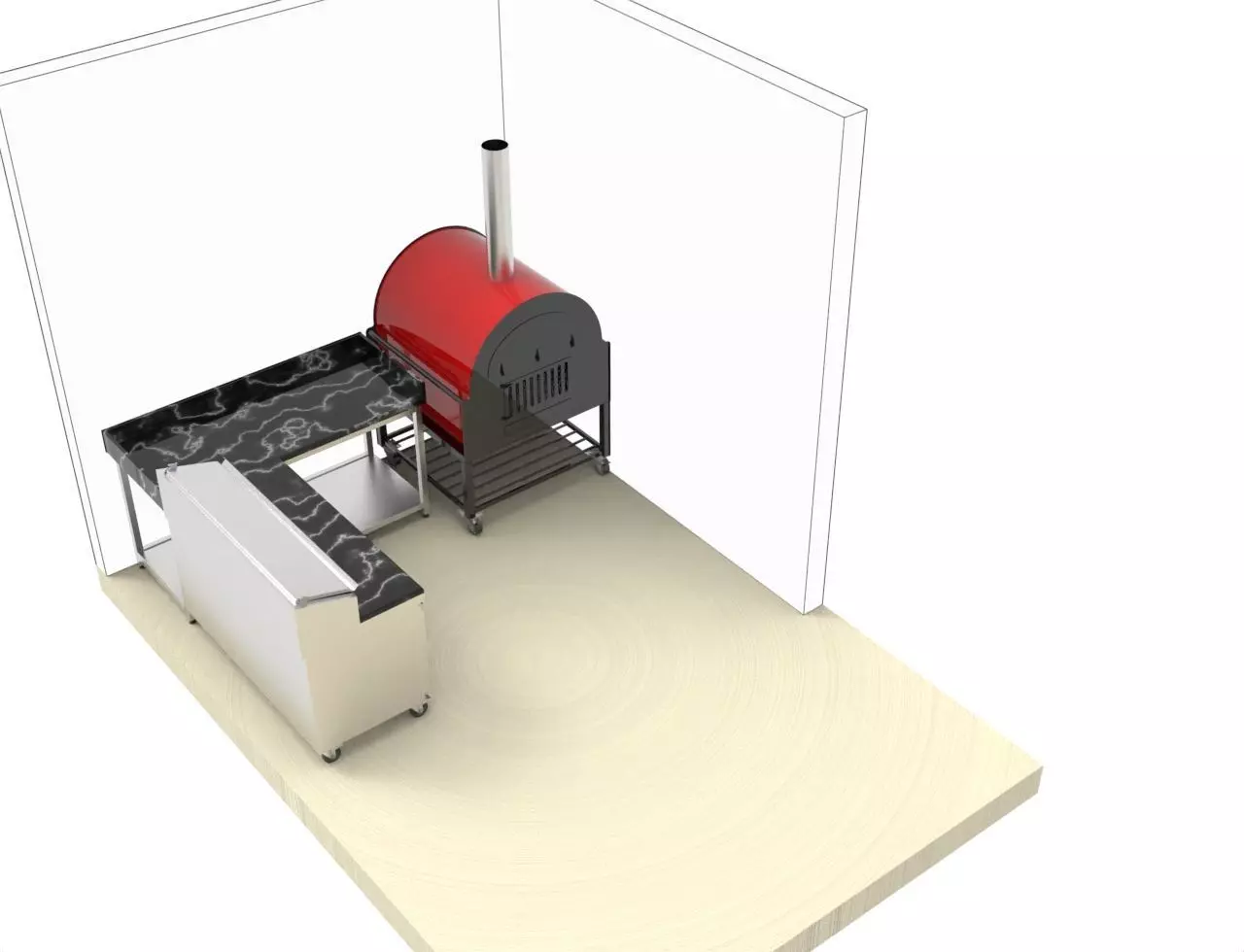 kitchen -oven  3D model_1