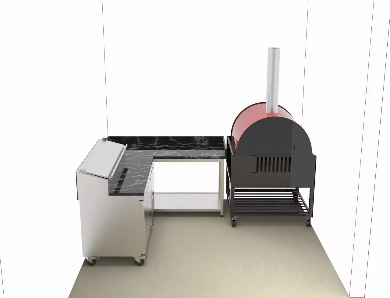 kitchen -oven  3D model_2