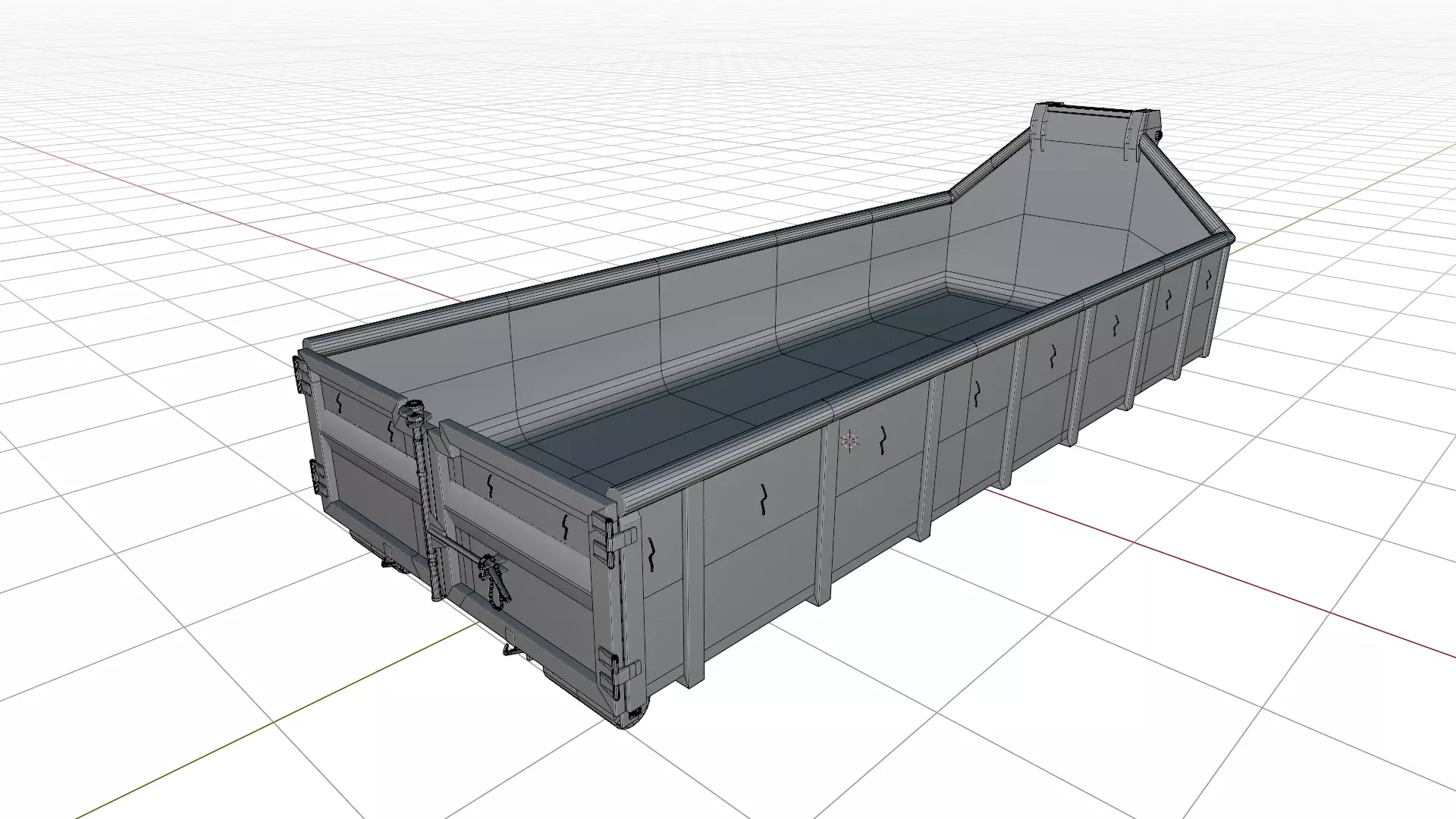 Industrial Waste Container 3D model_4