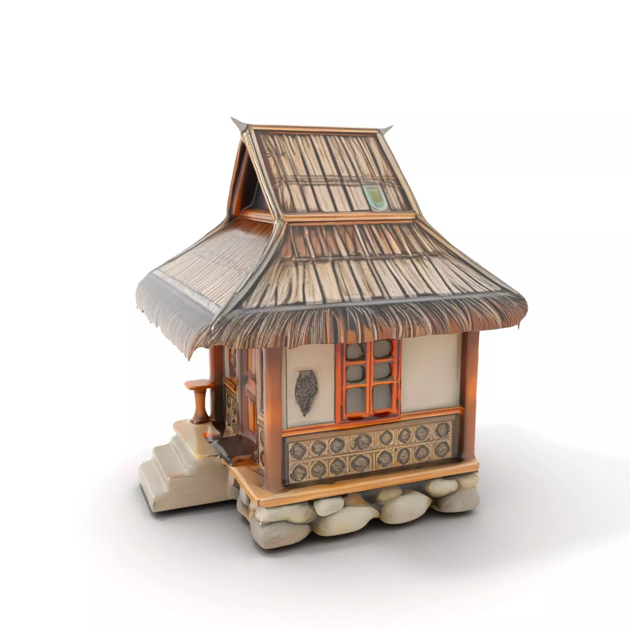 Traditional Bamboo Hut model pack Low-poly 3D model_0