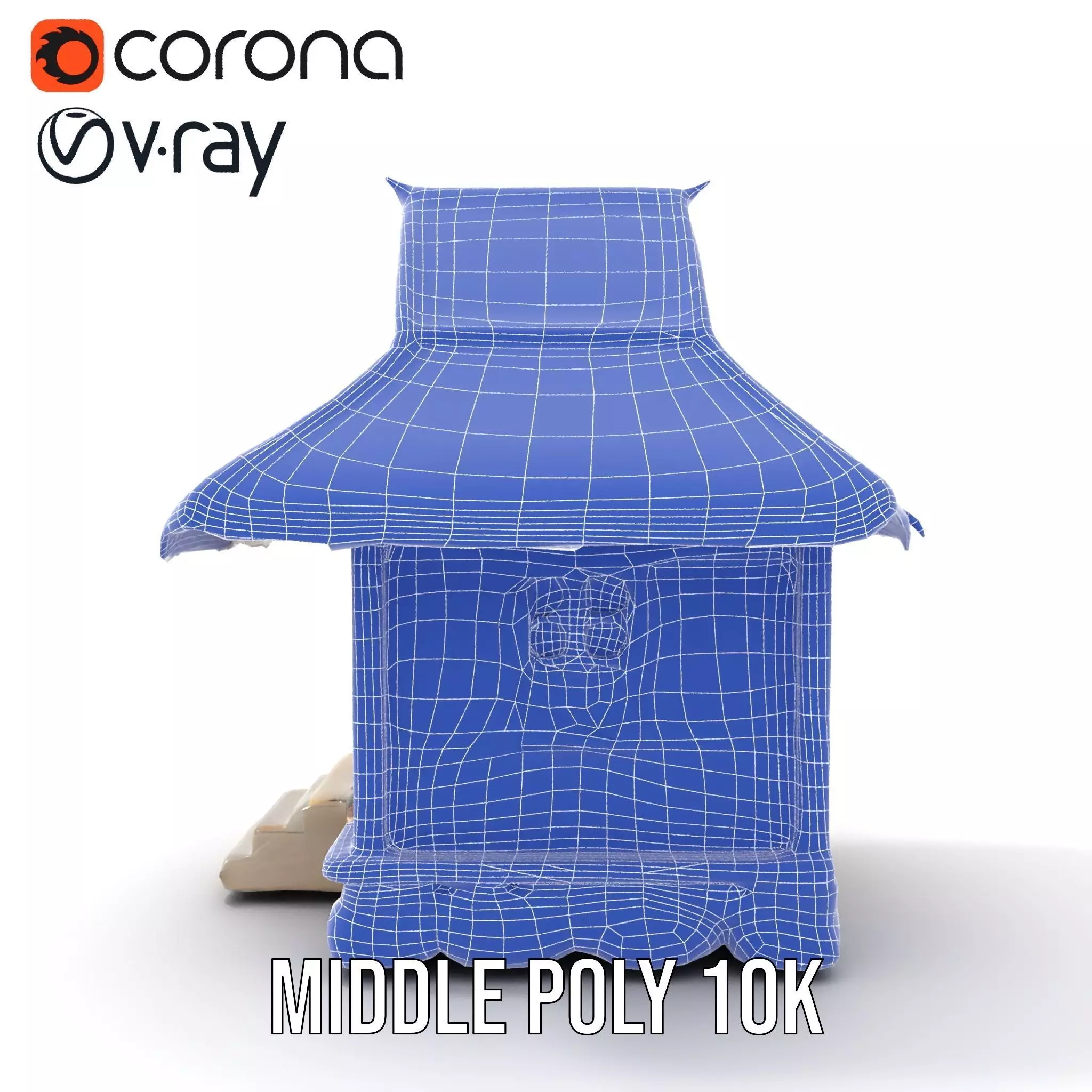 Traditional Bamboo Hut model pack Low-poly 3D model_14