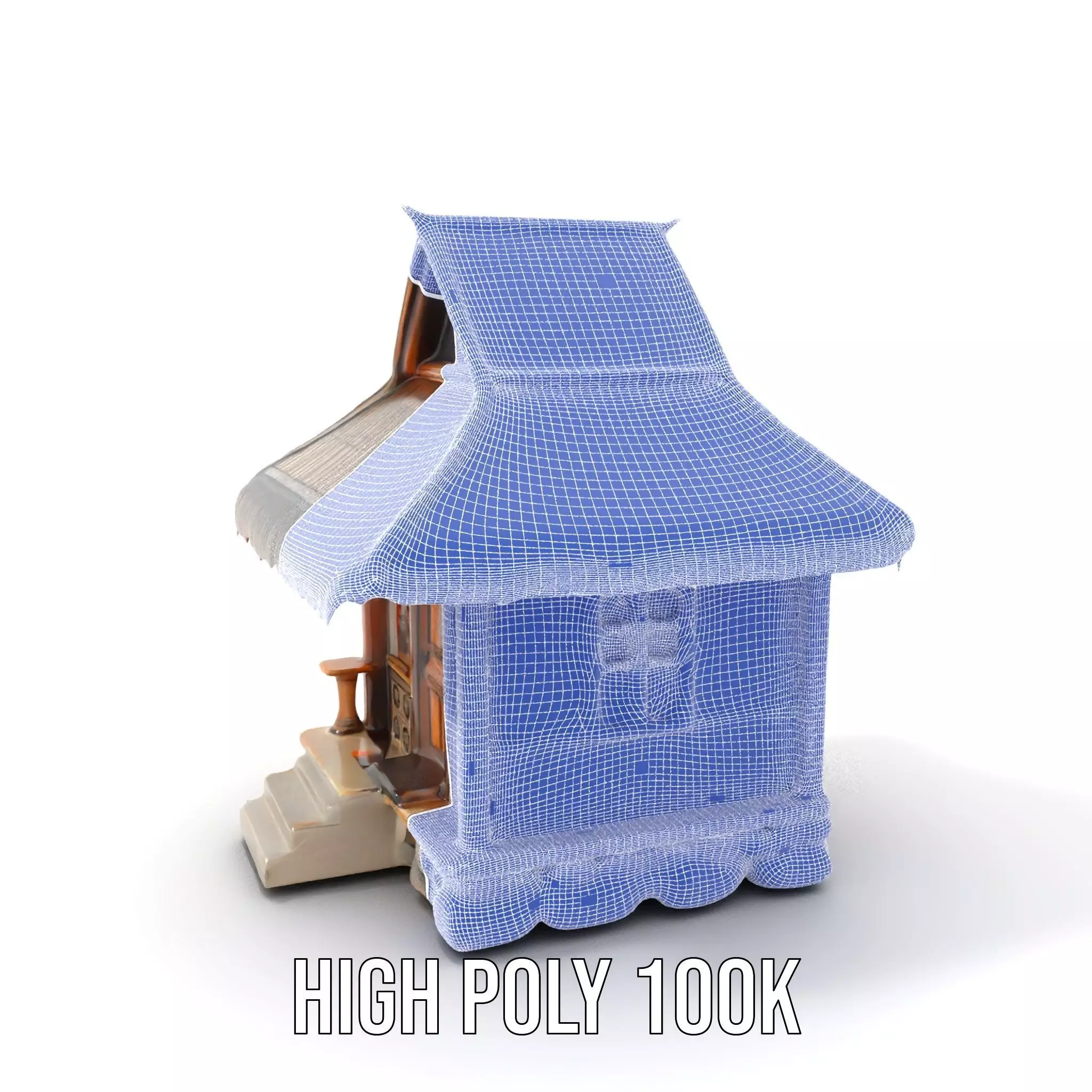 Traditional Bamboo Hut model pack Low-poly 3D model_5