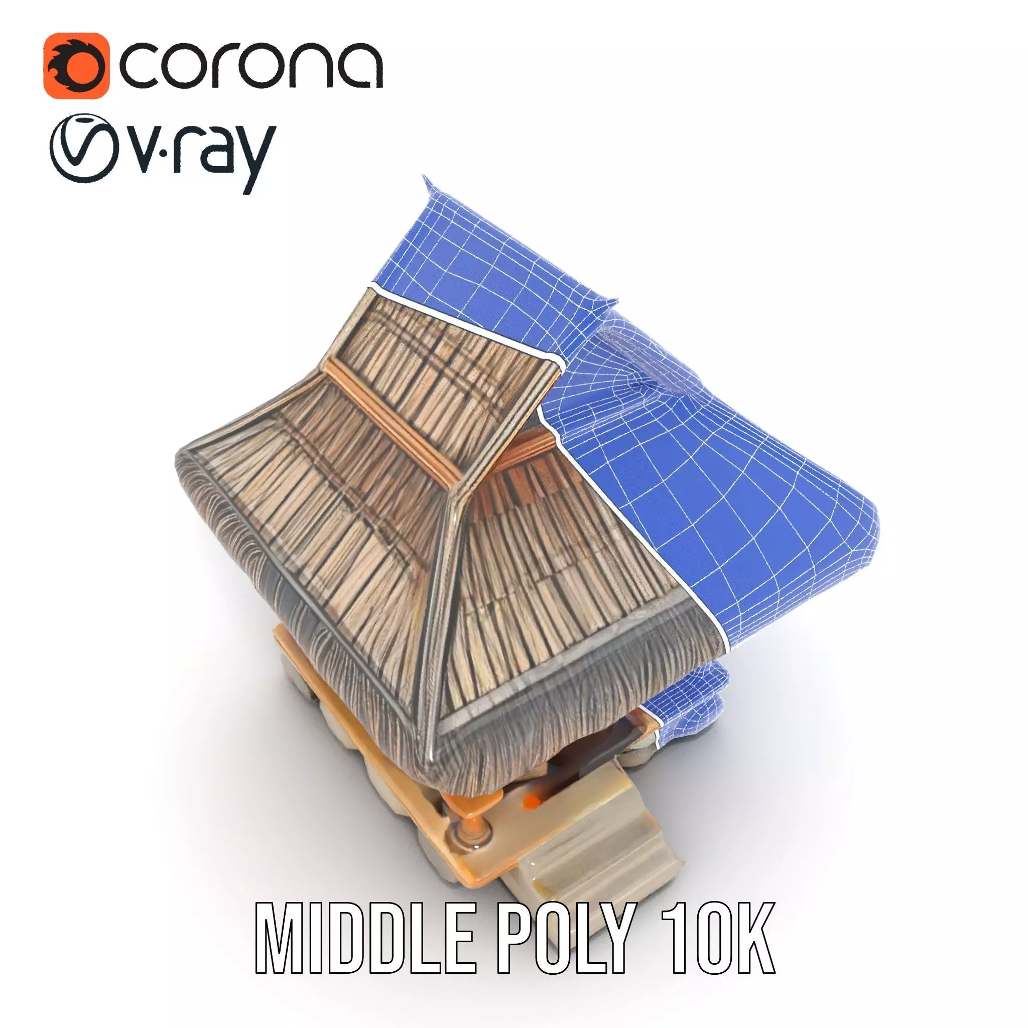 Traditional Bamboo Hut model pack Low-poly 3D model_30