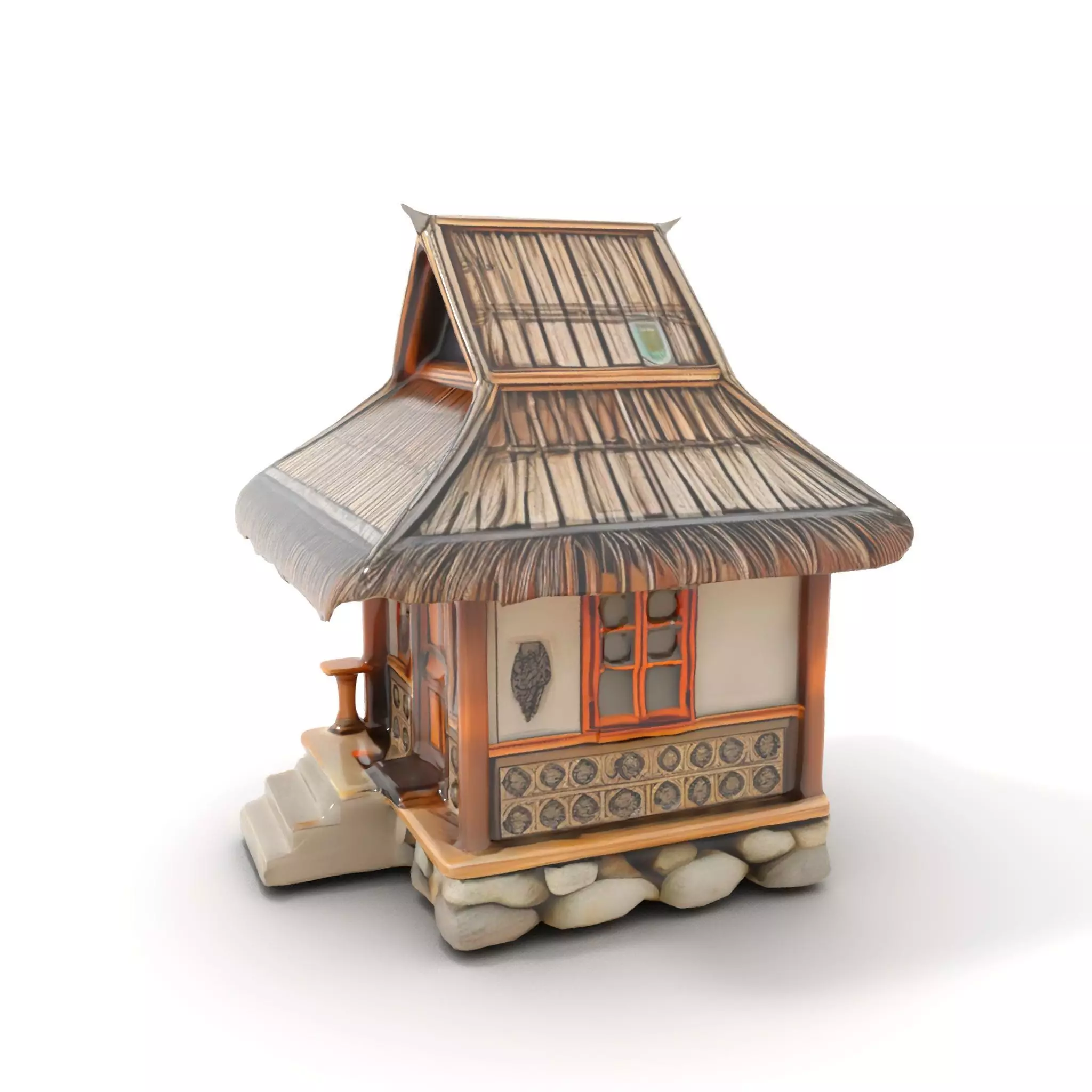 Traditional Bamboo Hut model pack Low-poly 3D model_6