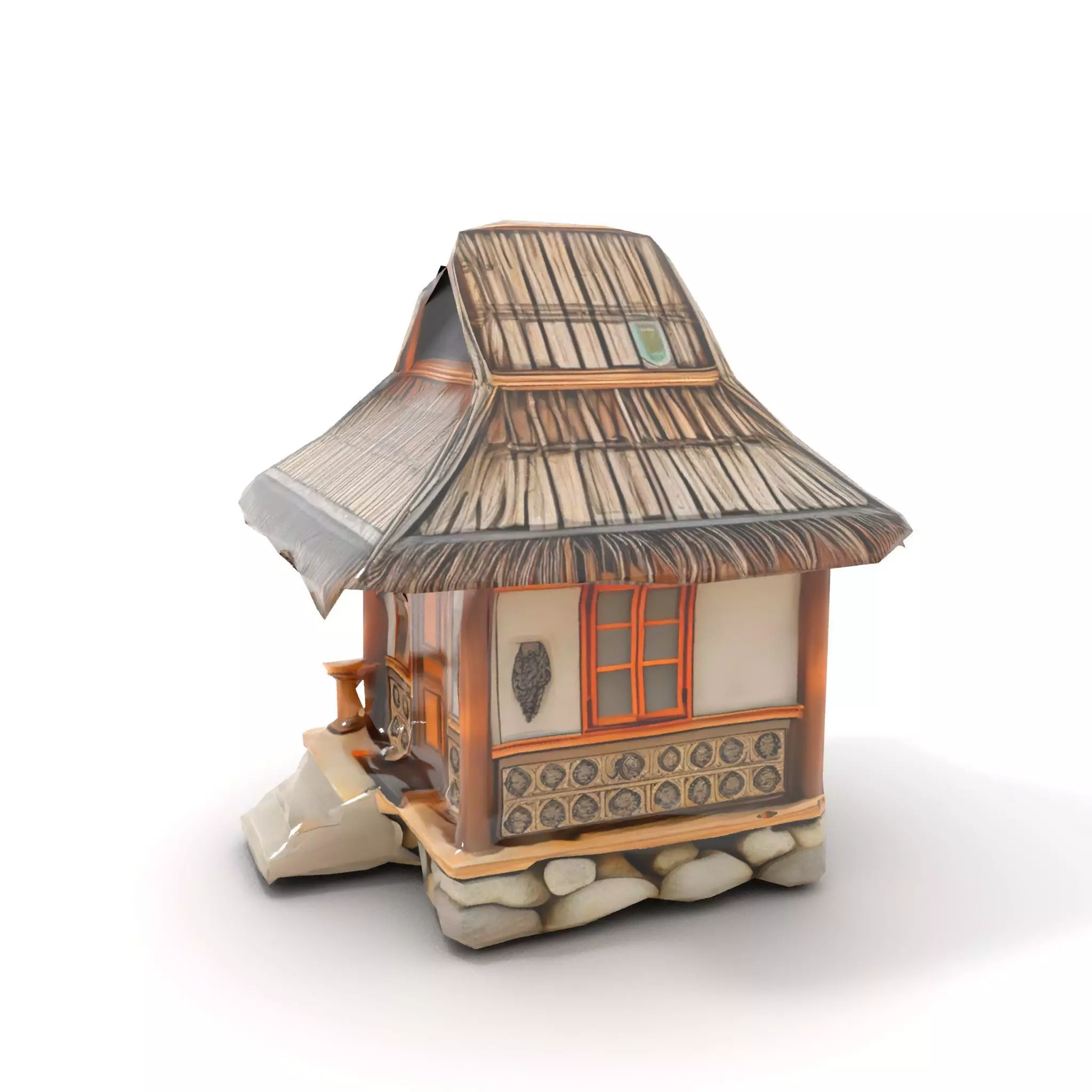Traditional Bamboo Hut model pack Low-poly 3D model_24
