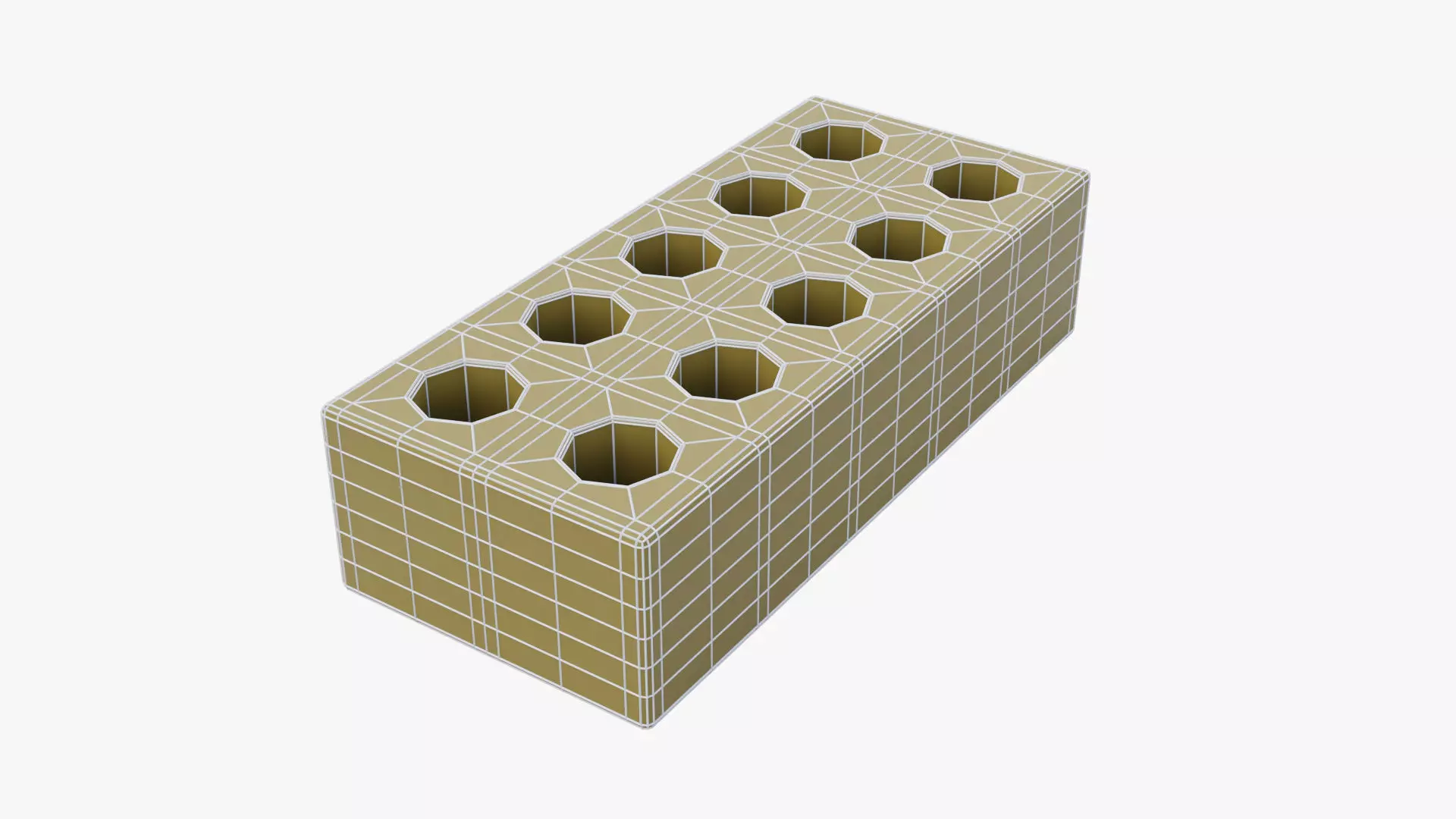 Red Brick 2 Low-poly 3D model_13