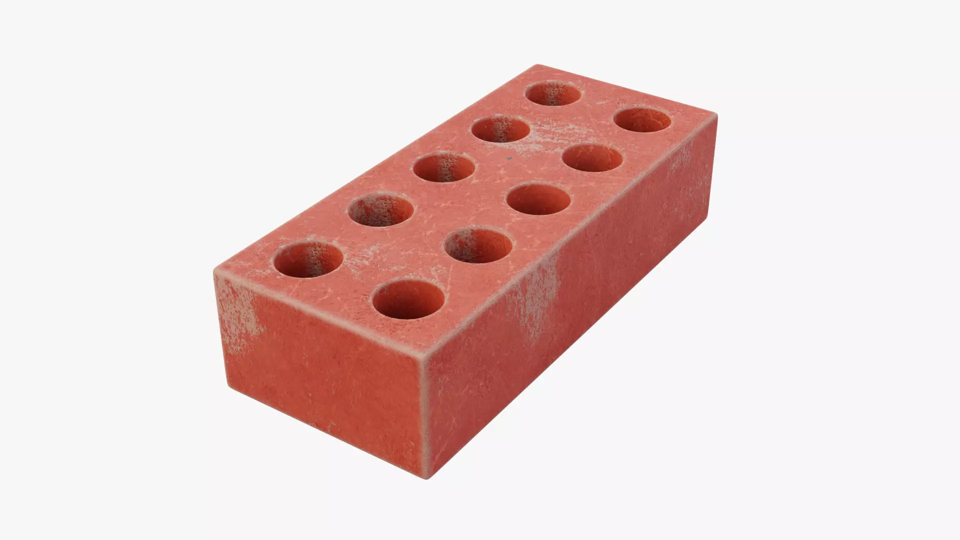 Red Brick 2 Low-poly 3D model_3