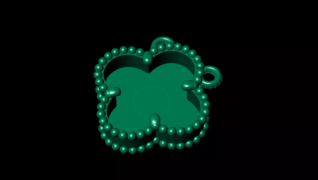 Pendant Van Cleef 3D print model_10