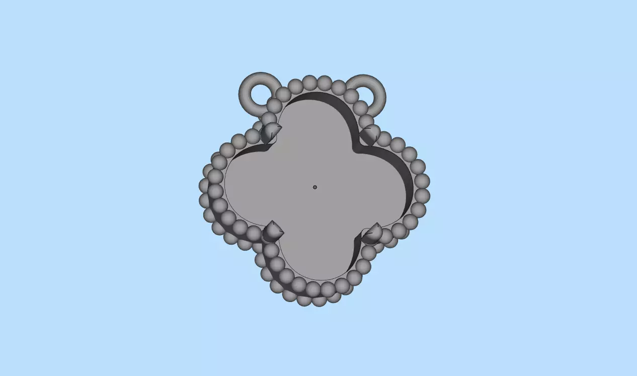 Pendant Van Cleef 3D print model_12