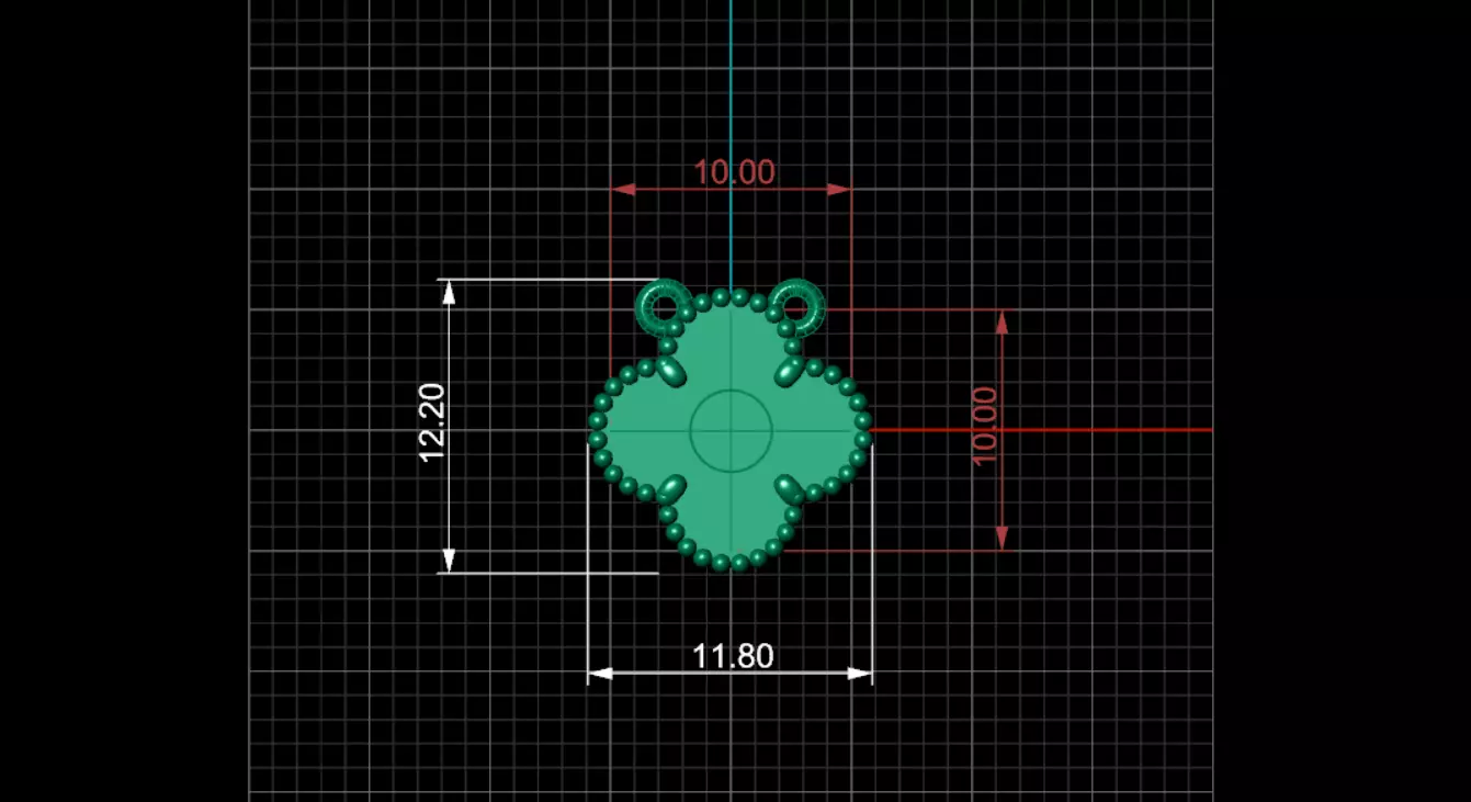 Pendant Van Cleef 3D print model_7