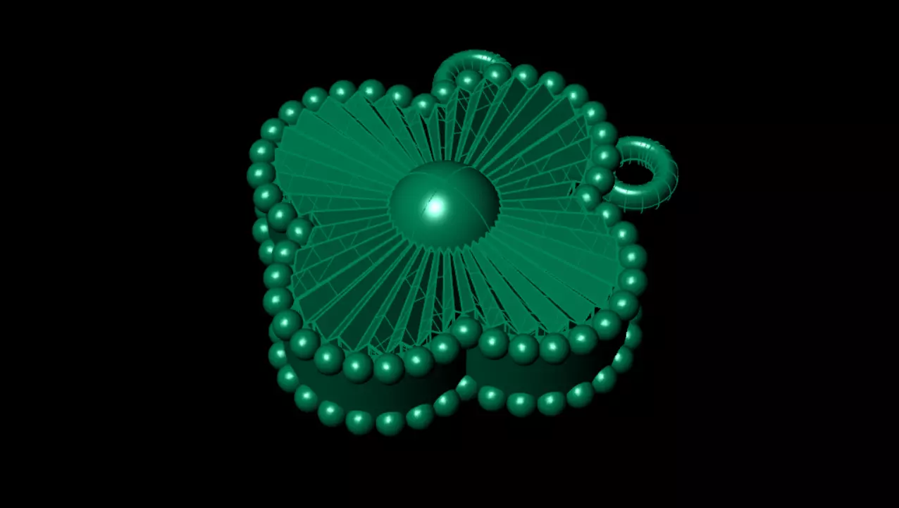 Pendant Van Cleef 3D print model_11