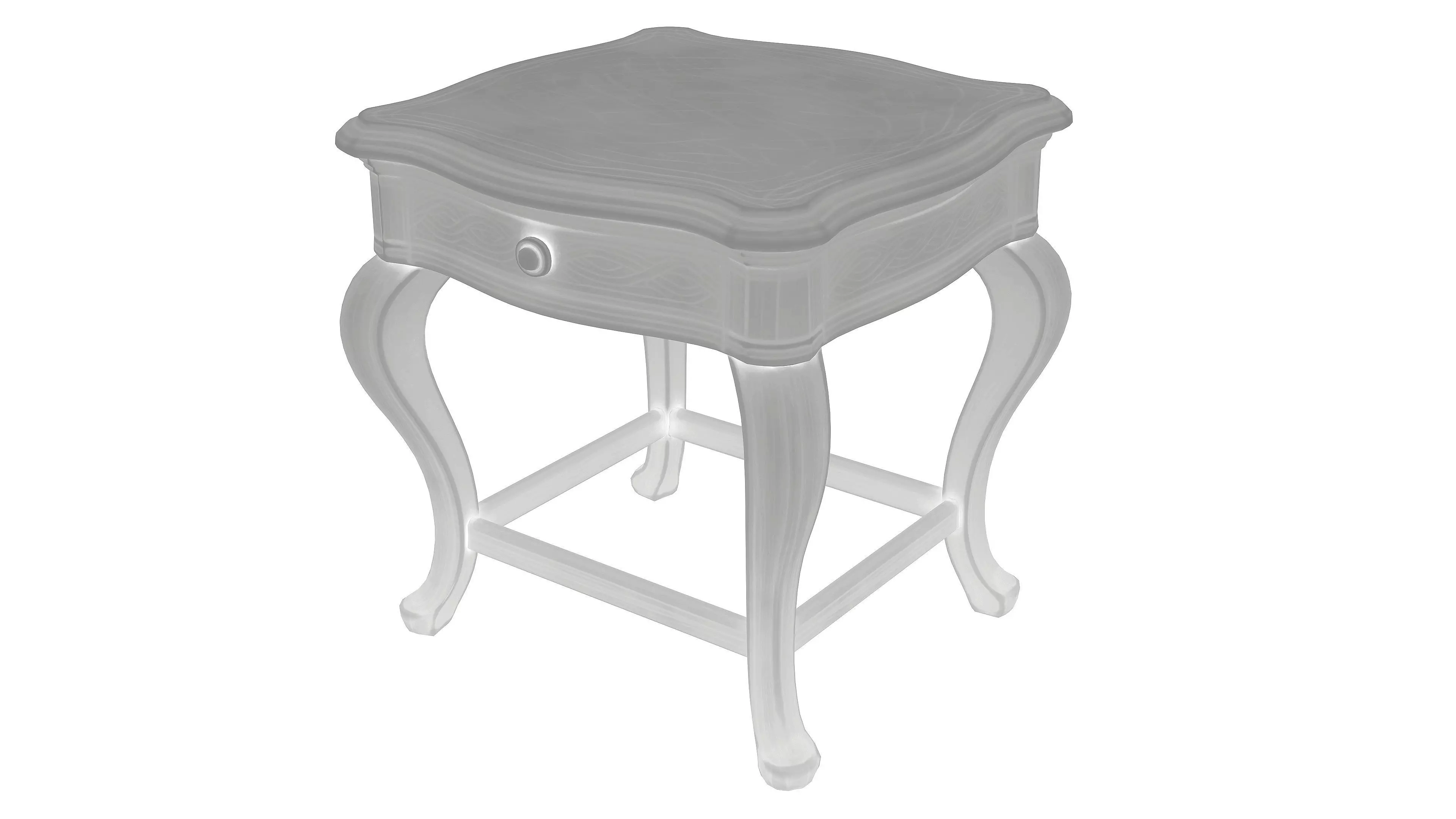 Medieval Stylized Table 04 Low-poly 3D model_4