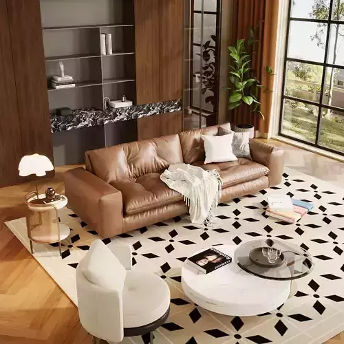 retro-style living room