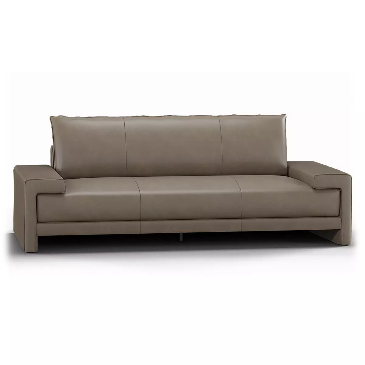 Camden Sofa 81 Inch Leather Bello Grey 3D model