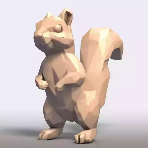 Xerus Squirrel Low Poly