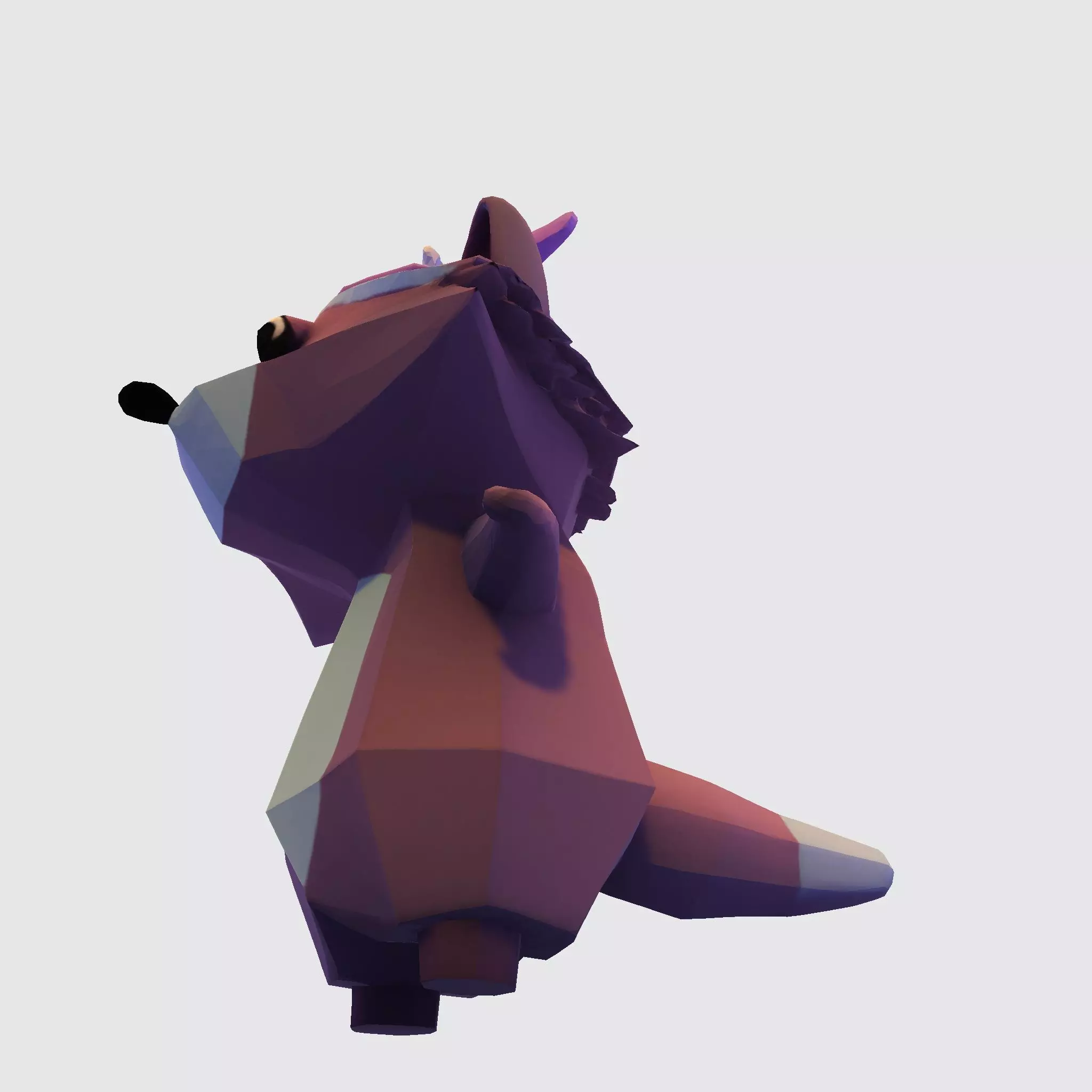 Raccoon 3D Model Lowpoly for Games Animation 3d print 3D model_7