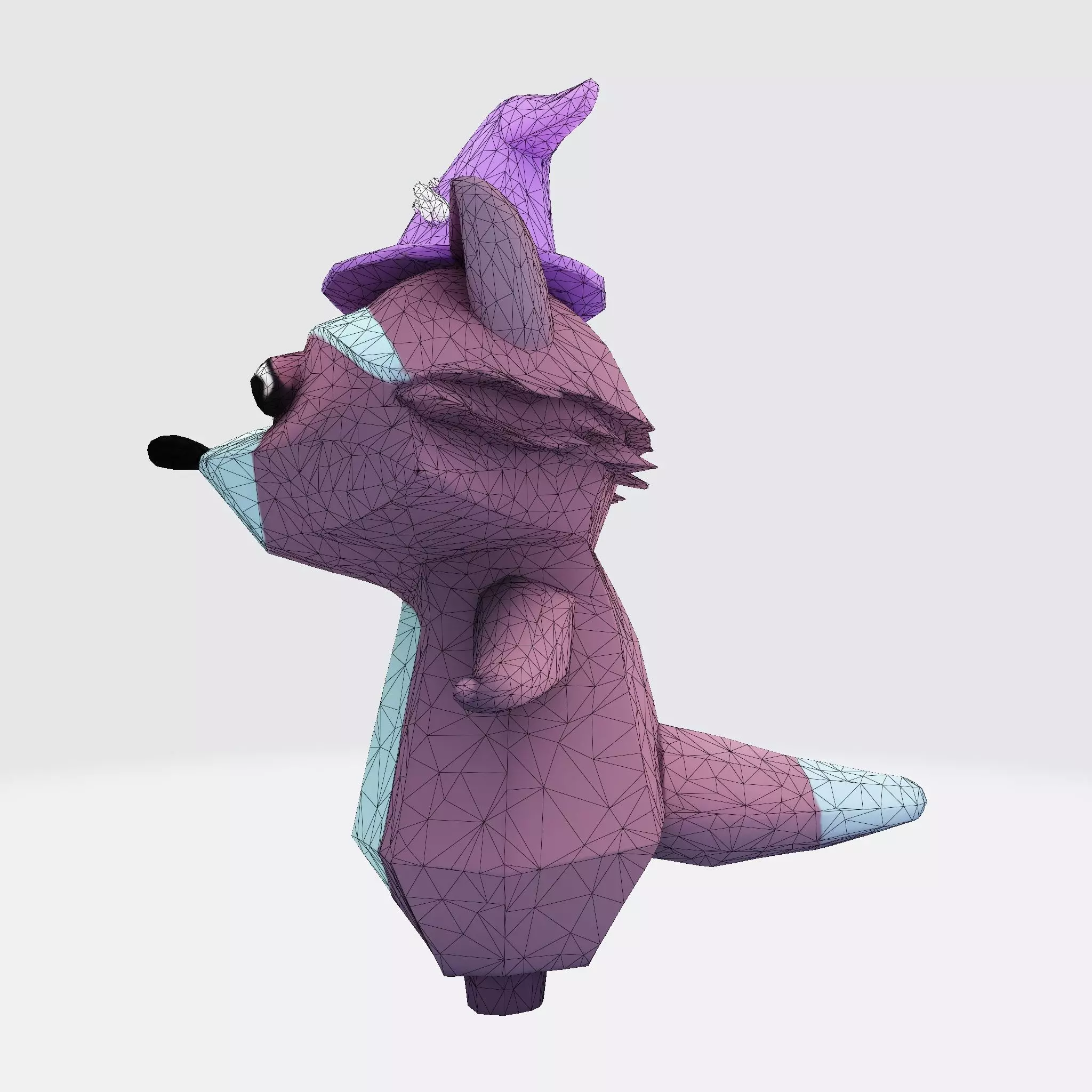 Raccoon 3D Model Lowpoly for Games Animation 3d print 3D model_20