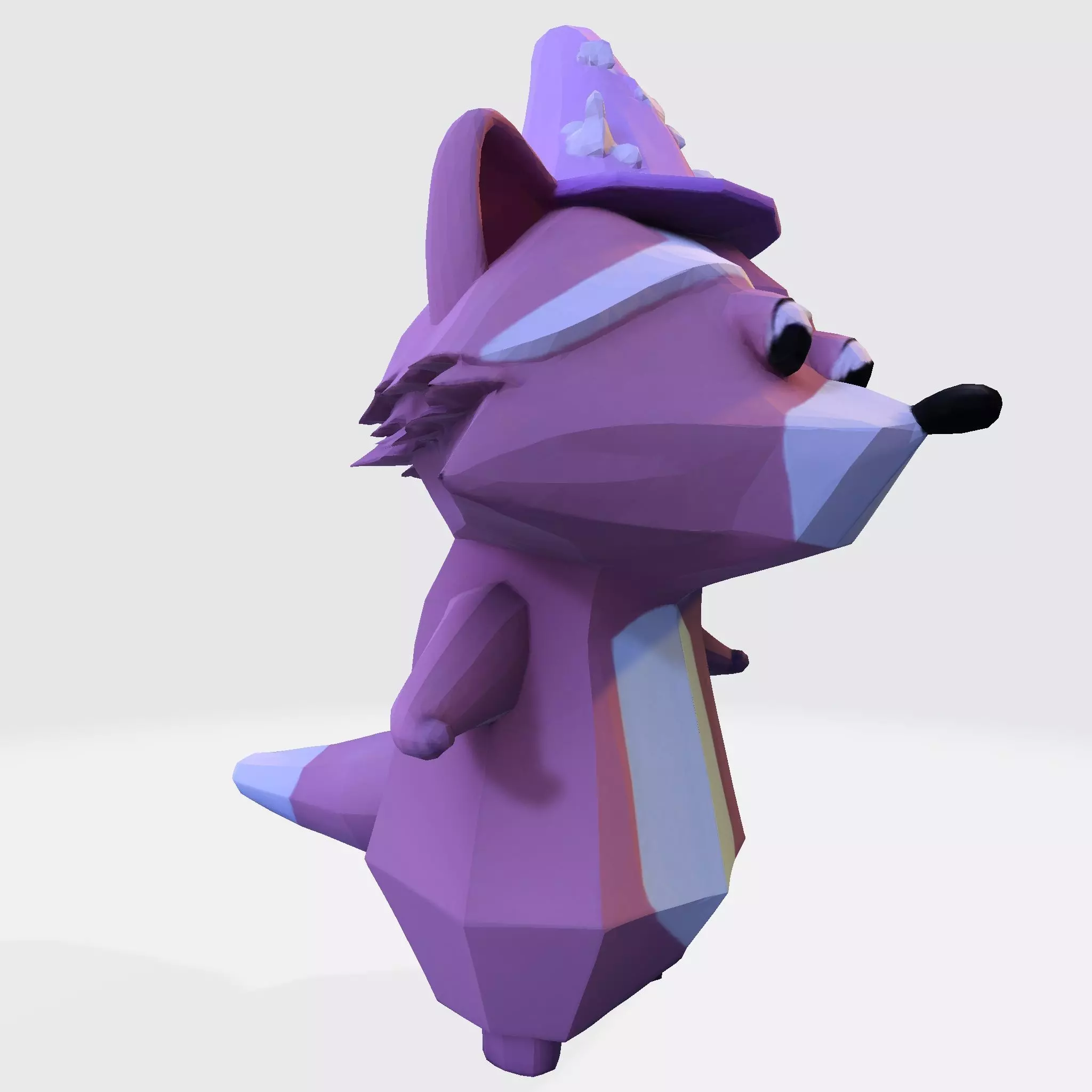 Raccoon 3D Model Lowpoly for Games Animation 3d print 3D model_1