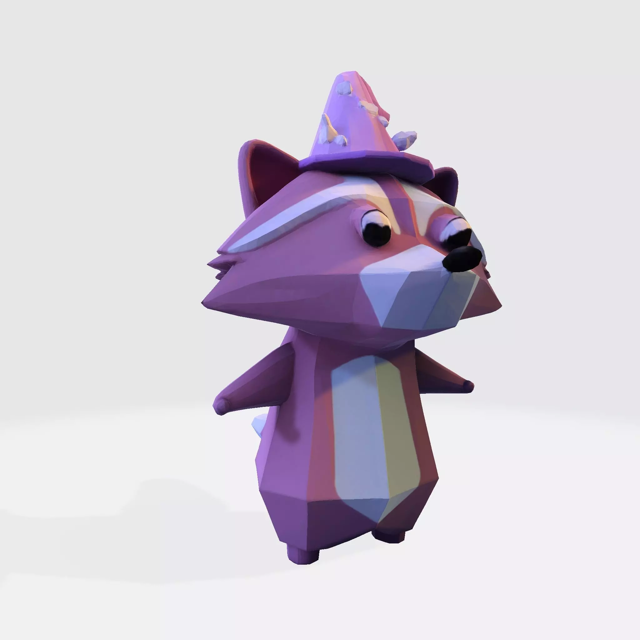 Raccoon 3D Model Lowpoly for Games Animation 3d print 3D model_0