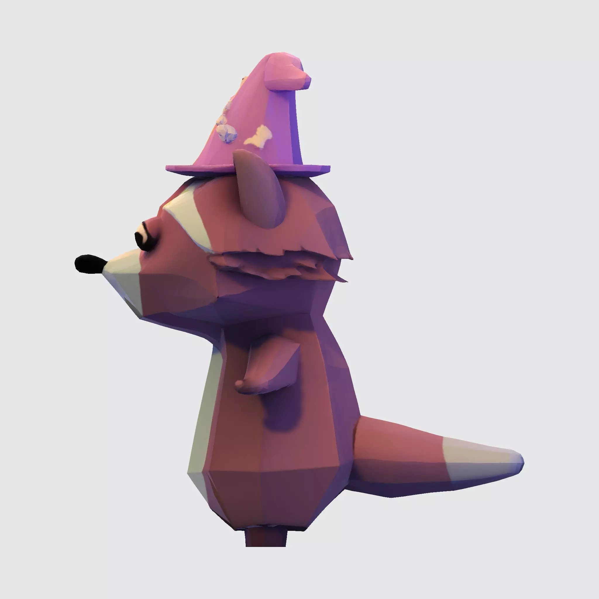 Raccoon 3D Model Lowpoly for Games Animation 3d print 3D model_12