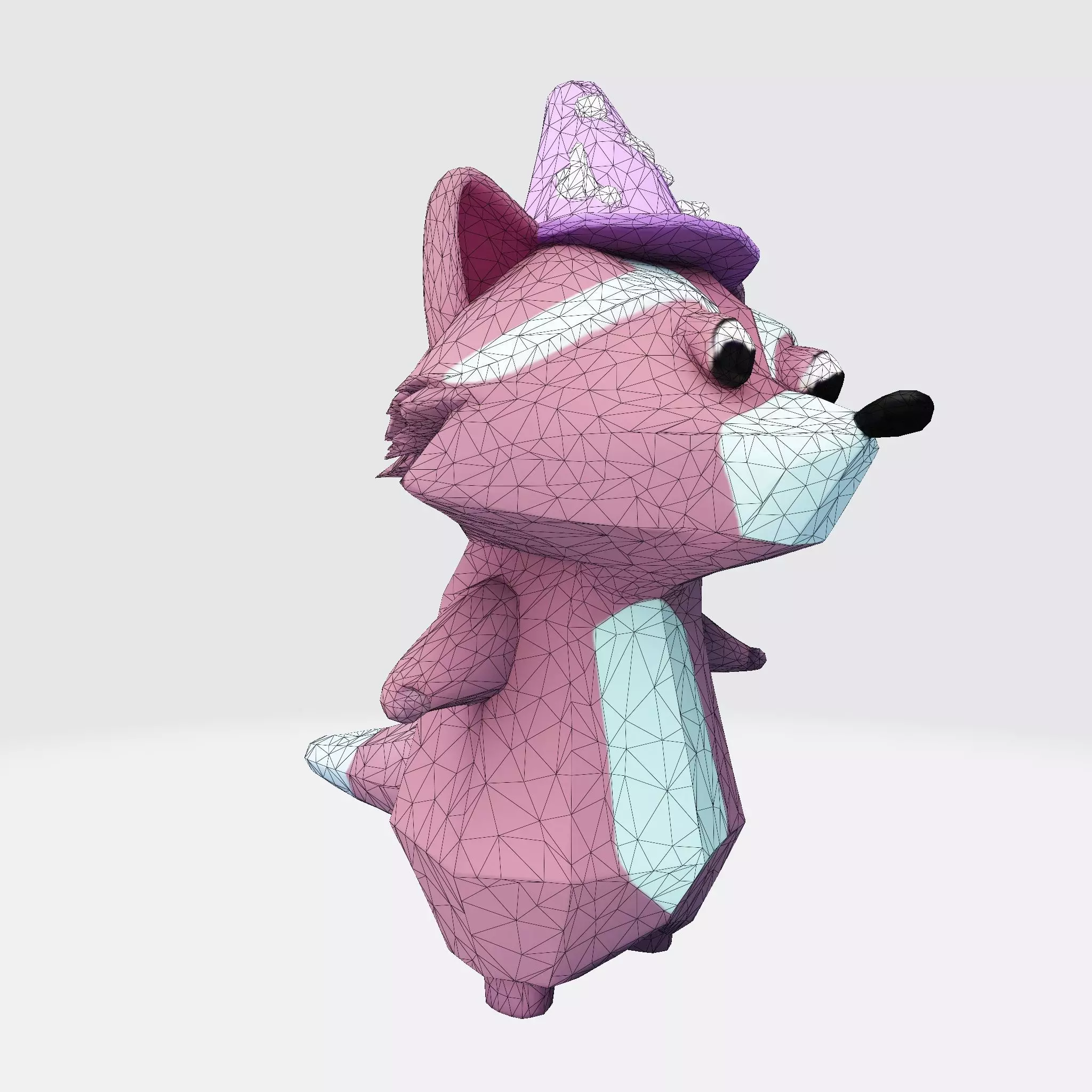 Raccoon 3D Model Lowpoly for Games Animation 3d print 3D model_16