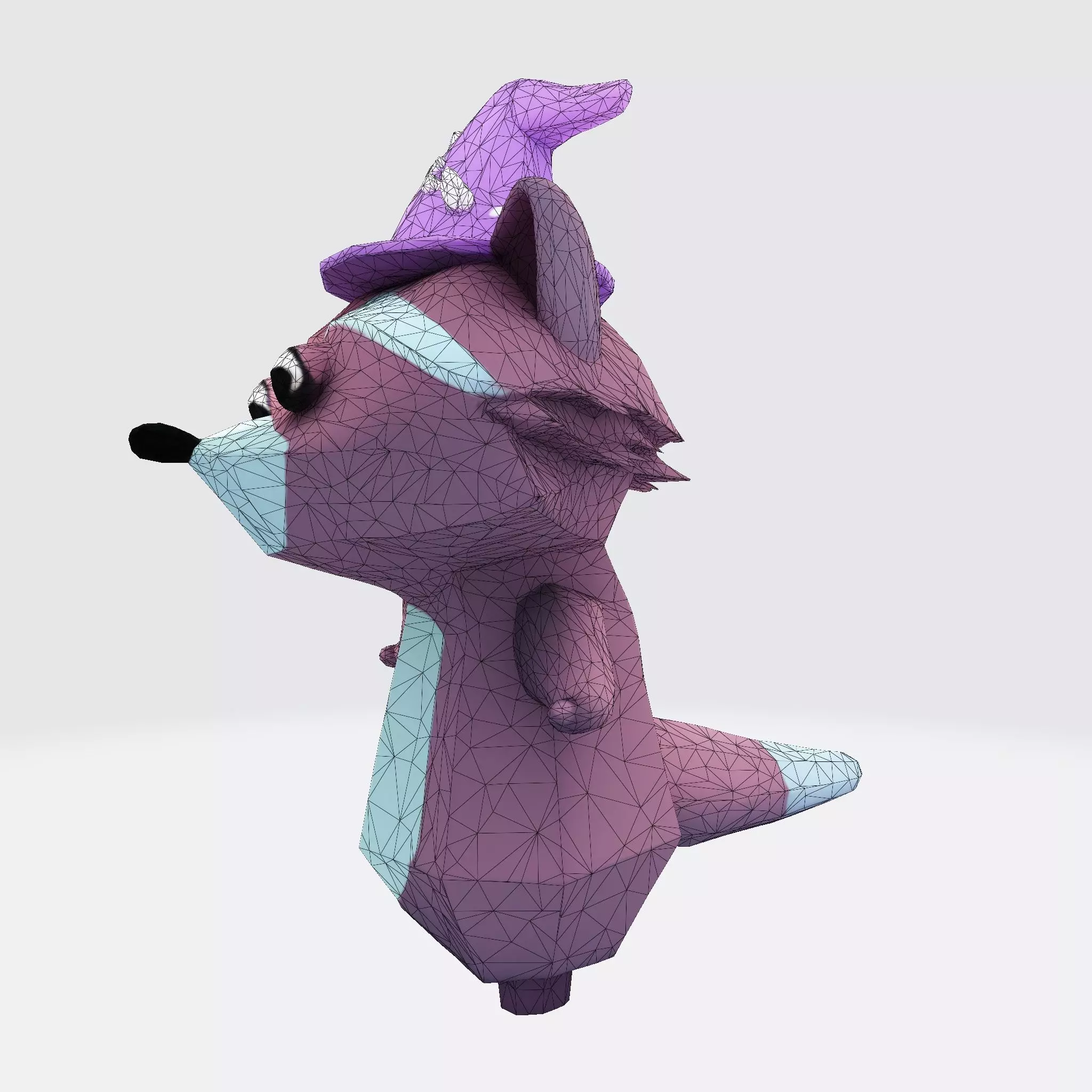 Raccoon 3D Model Lowpoly for Games Animation 3d print 3D model_17