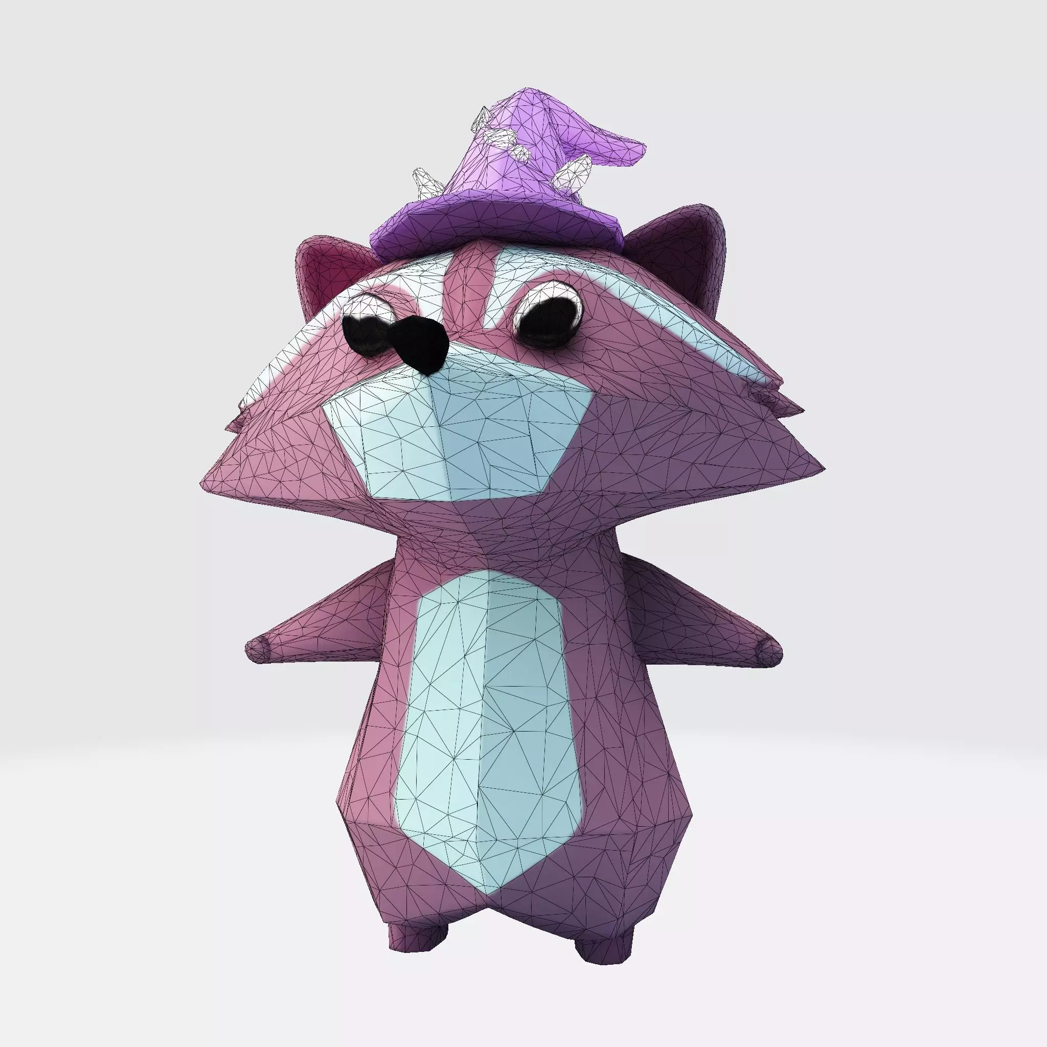 Raccoon 3D Model Lowpoly for Games Animation 3d print 3D model_18