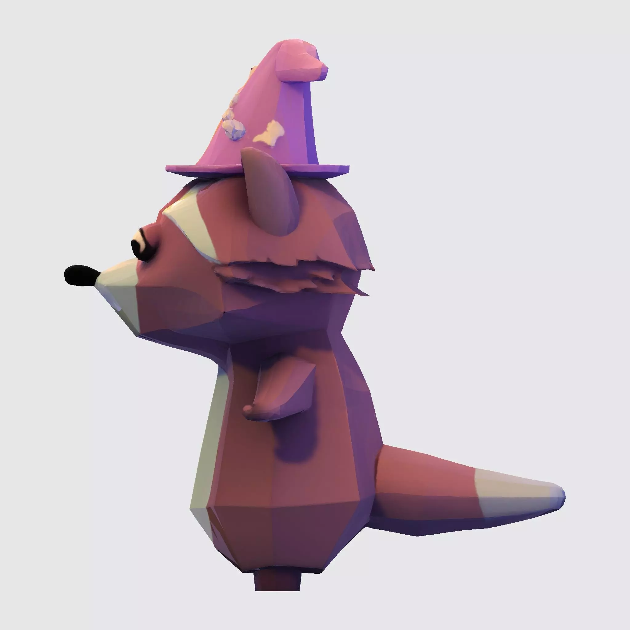 Raccoon 3D Model Lowpoly for Games Animation 3d print 3D model_14