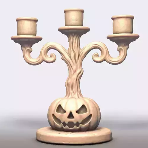 Pumpkin Candle Holder  Halloween Candelabra  3D Printable STL 3D print model