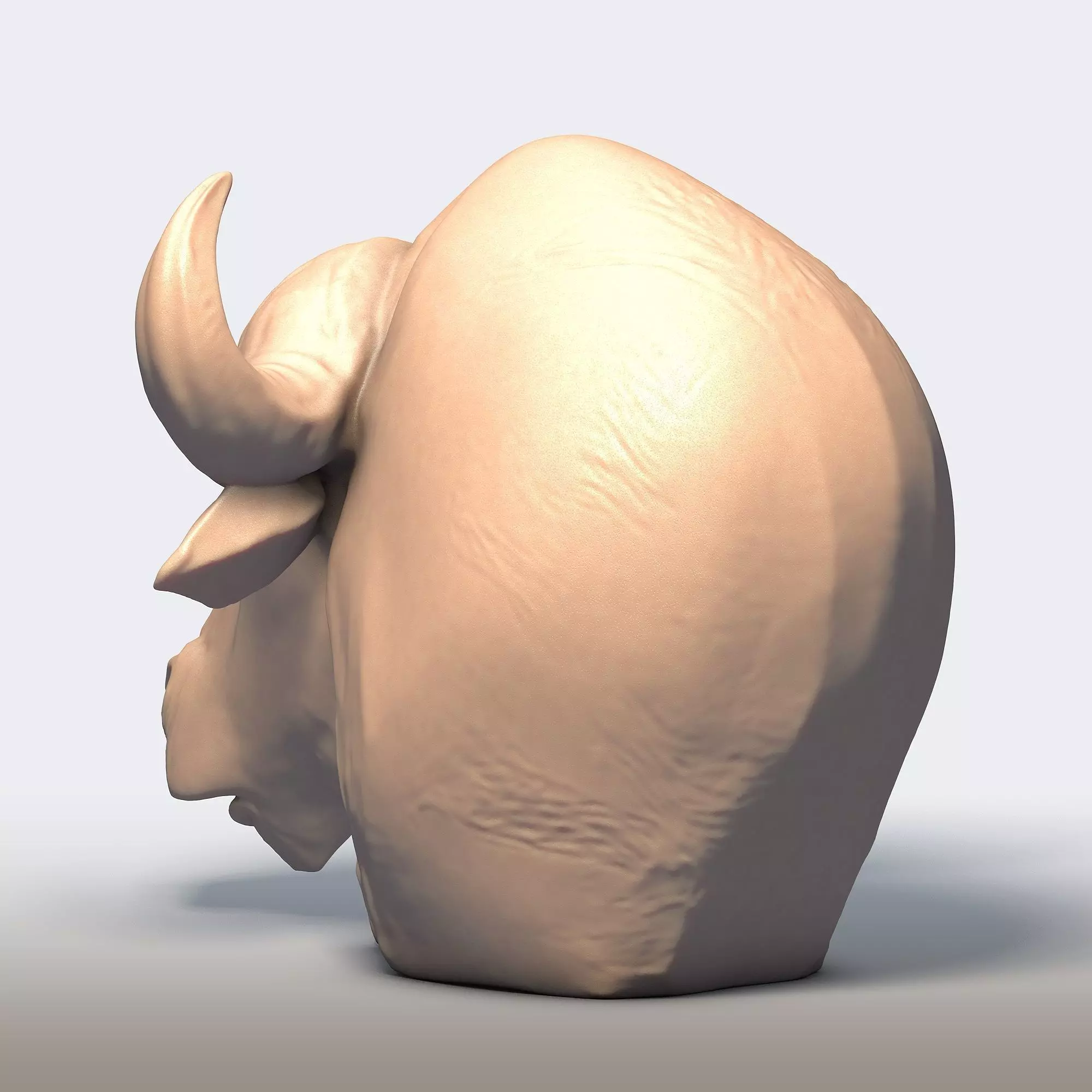 Buffalo Head 3D print model_4