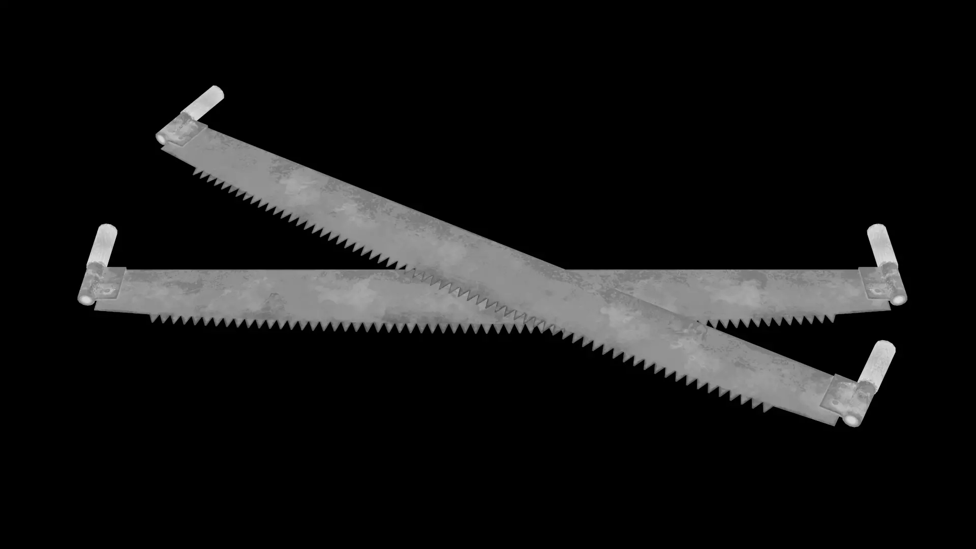 Used Soviet Saw Low-poly 3D model_5