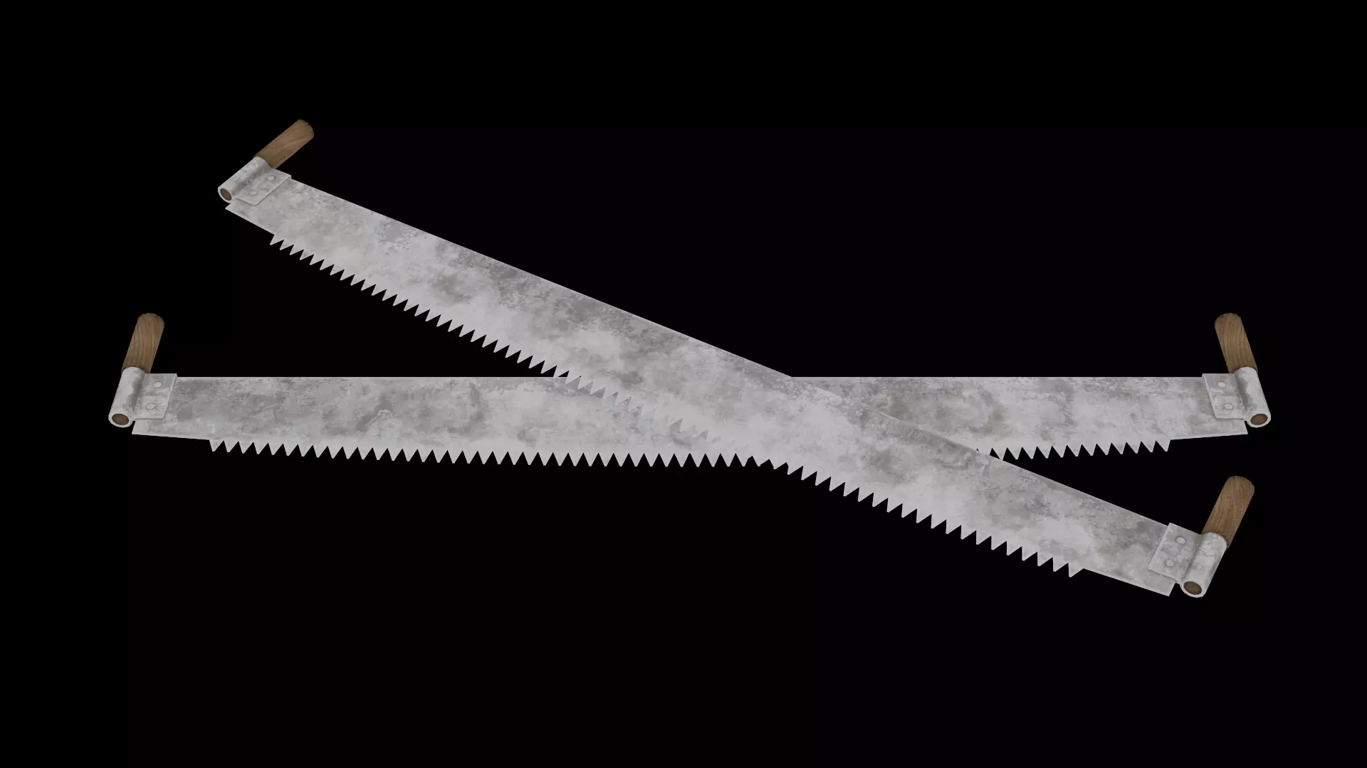 Used Soviet Saw Low-poly 3D model_4