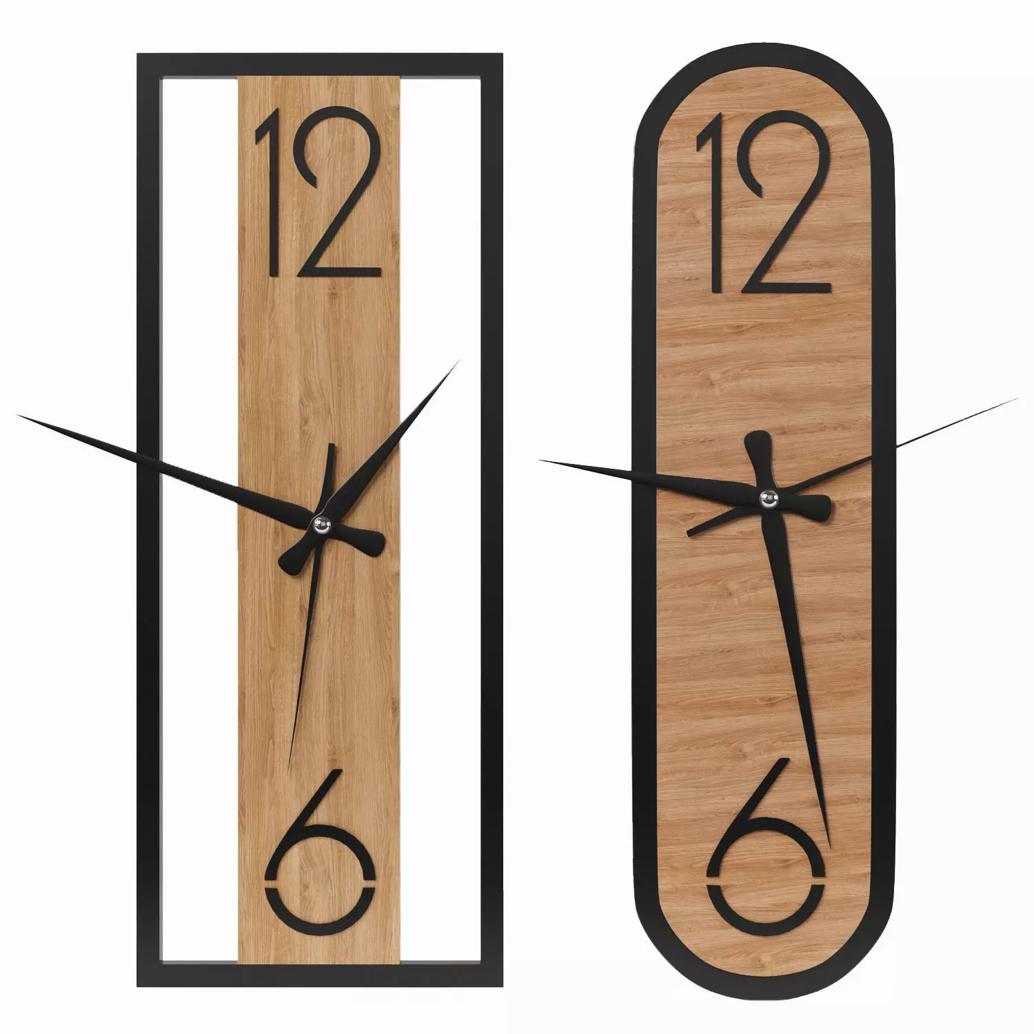 Wooden Clock Free 3D model