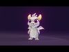 White Baby Dragon 3D Character Audio Unity Unreal Ready Low-poly 3D model_1