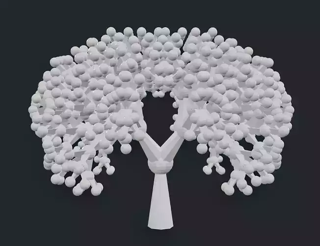 Pythagorean Tree of Life - Fractal Complexity 500K