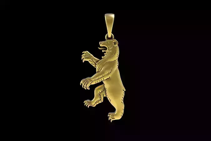 00038 Bear Small Charm Pendant