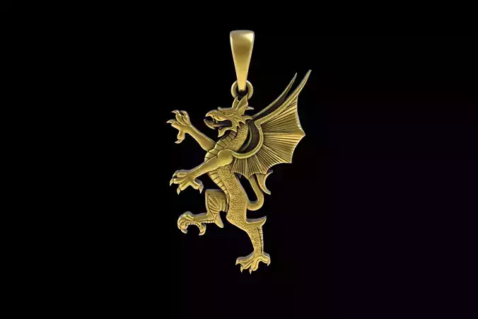 00039 Dragon Small Charm Pendant