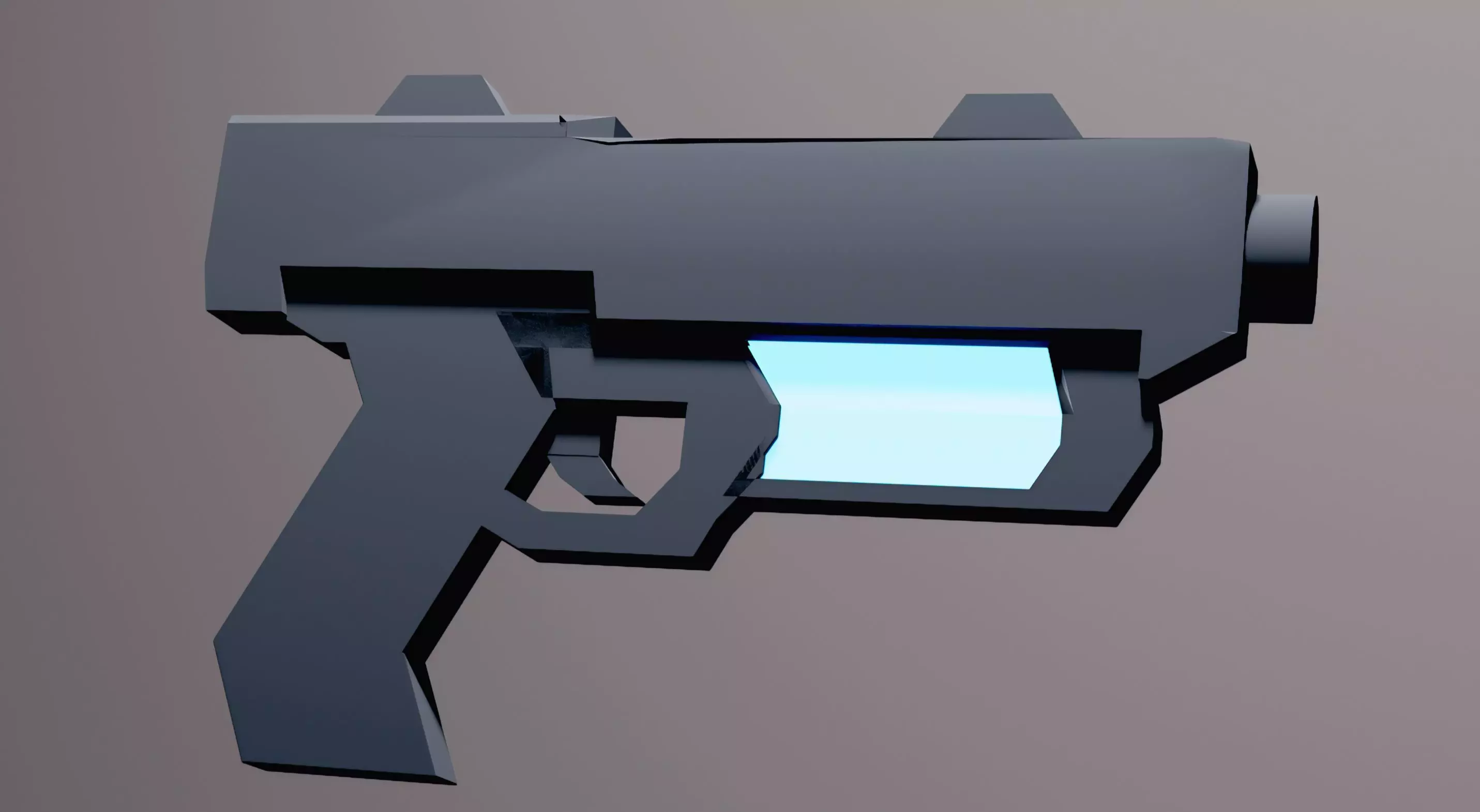 Modular Sci Fi Weapon Game Ready Load Included Low-poly 3D model_0