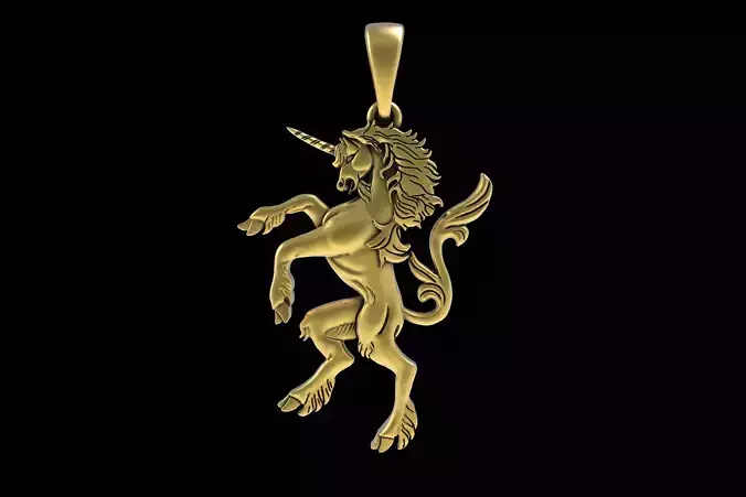 00041 Unicorn Small Charm Pendant