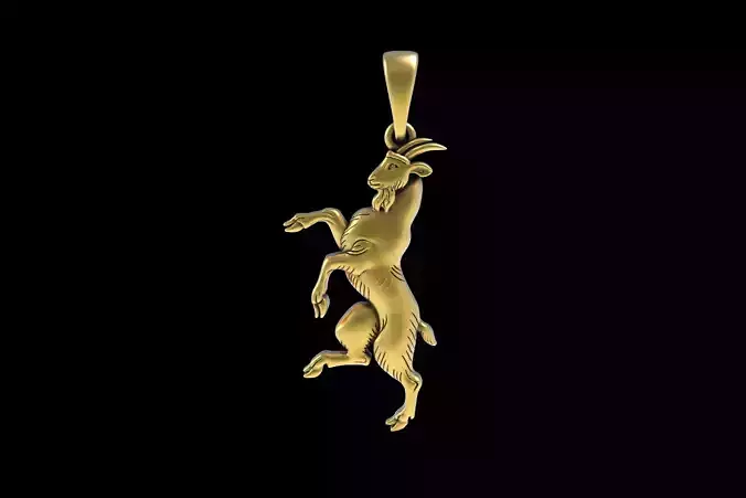 00042 Mountain Goat Small Charm Pendant