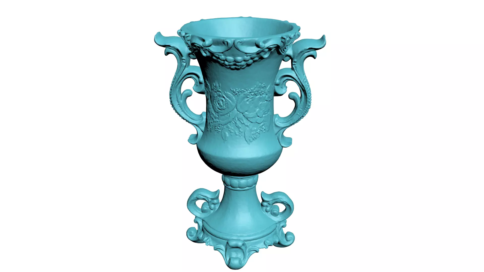 Ornate Azure Vase 3D print model_0