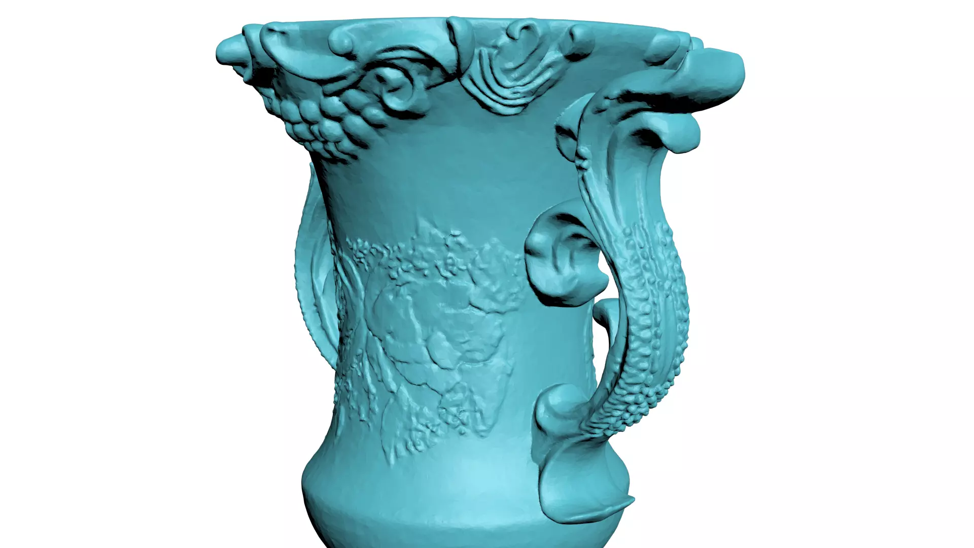 Ornate Azure Vase 3D print model_2