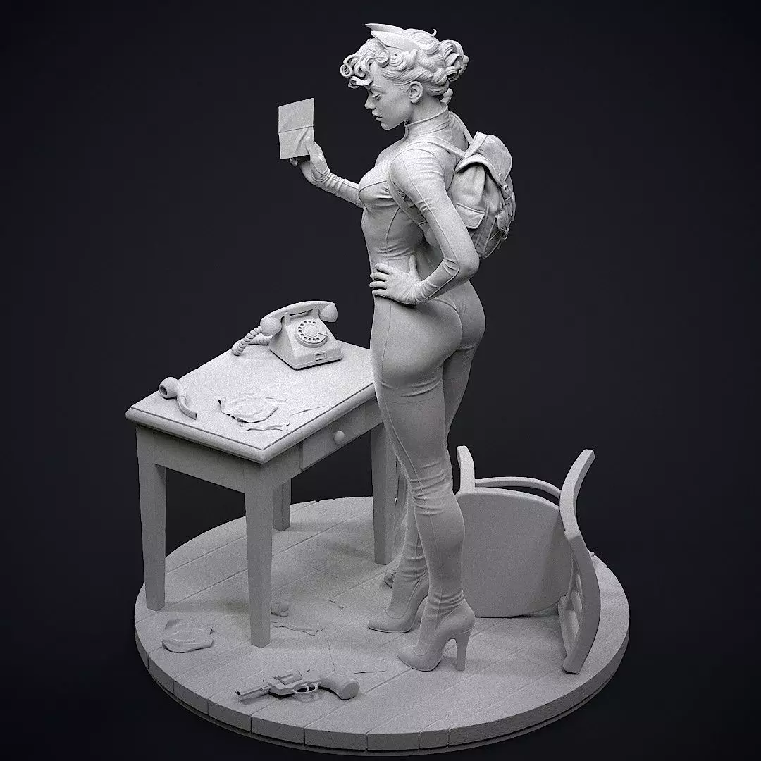Catwoman Detective 3D print model_26