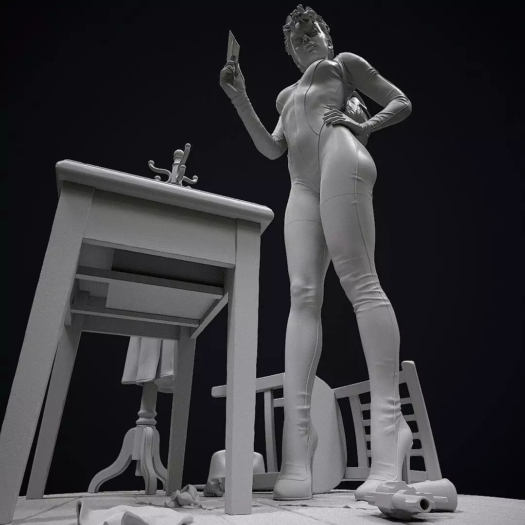 Catwoman Detective 3D print model_36