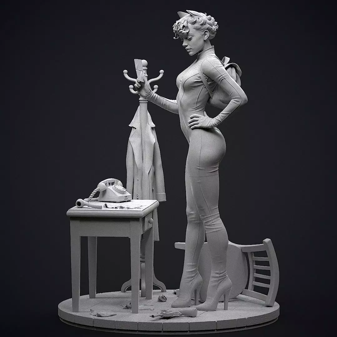 Catwoman Detective 3D print model_2