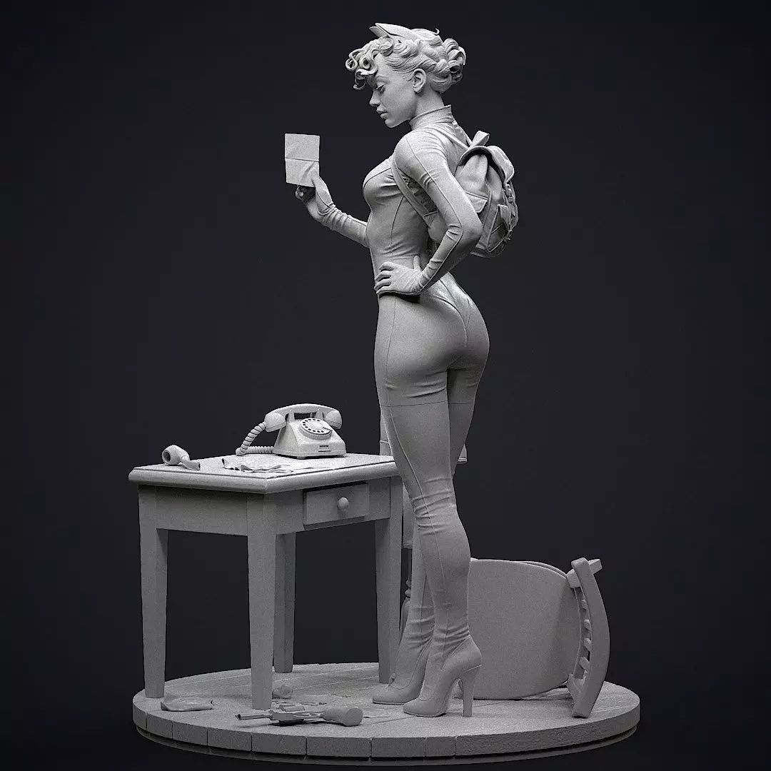 Catwoman Detective 3D print model_1