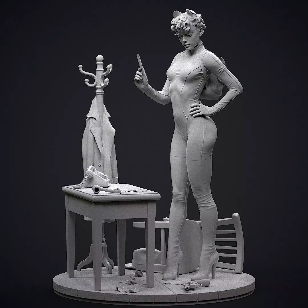 Catwoman Detective 3D print model_3