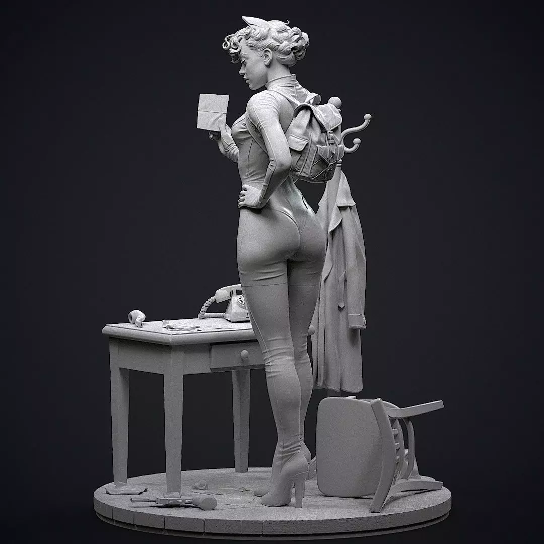Catwoman Detective 3D print model_12