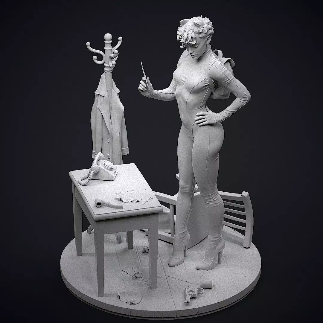 Catwoman Detective 3D print model_28